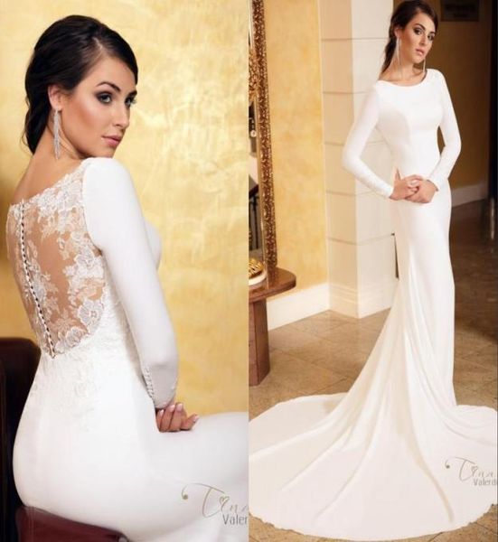 elegant modest mermaid wedding dresses with long sleeves 2020 new jewel neck sheer lace back simple country boho bridal gowns with8331608, White
elegant modest mermaid wedding dresses with long sleeves 2020 new jewel neck sheer lace back simple country boho bridal gowns with8331608, White