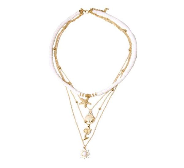 2022 fashion pendant necklace soft pottery starfish shell retro sun multi layer necklace2603723, Silver
2022 fashion pendant necklace soft pottery starfish shell retro sun multi layer necklace2603723, Silver