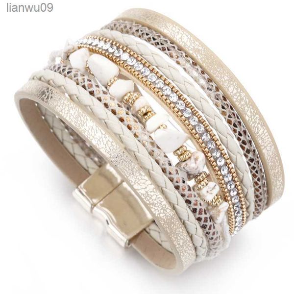 allyes natural stone leather bracelet for women charm retro multilayer crystal snake skin wide bracelets bangles jewelry gifts l230704, Black
allyes natural stone leather bracelet for women charm retro multilayer crystal snake skin wide bracelets bangles jewelry gifts l230704, Black