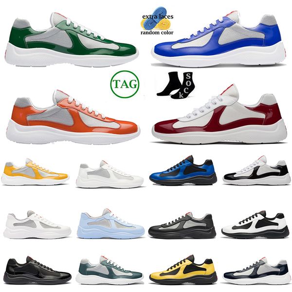 designer leather sneakers new men flat trainers casual shoes patent leather america 's cup xl mesh lace up outdoor sneaker, Black
designer leather sneakers new men flat trainers casual shoes patent leather america 's cup xl mesh lace up outdoor sneaker, Black