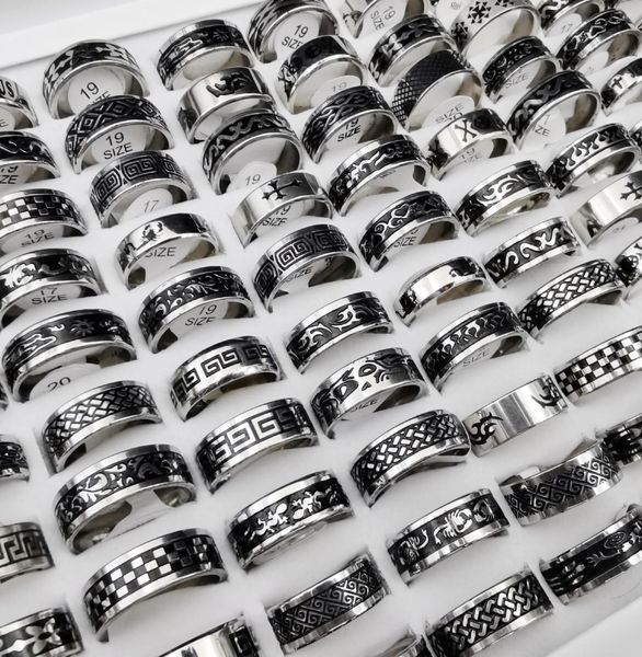 50 pcslot vintage retro style stainless steel rings for men and women fashion round punk rings gift accessories whole7842549, Silver
50 pcslot vintage retro style stainless steel rings for men and women fashion round punk rings gift accessories whole7842549, Silver