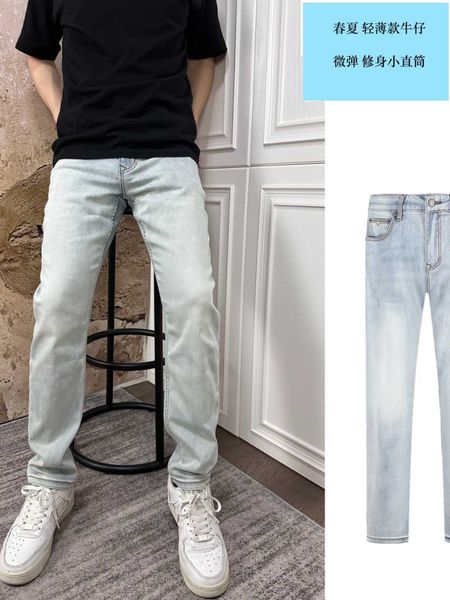 spring and summer washed light blue white small straight sleeve elastic slim fit denim pants men's god trend versatile men's casua
spring and summer washed light blue white small straight sleeve elastic slim fit denim pants men's god trend versatile men's casua