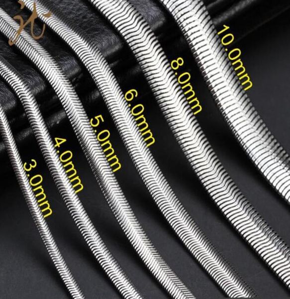 width 3mm/4mm/5mm/6mm/8mm/10mm 316l stainless steel flat soft flexible chain necklace (18"-22" inches)8118486, Silver
width 3mm/4mm/5mm/6mm/8mm/10mm 316l stainless steel flat soft flexible chain necklace (18"-22" inches)8118486, Silver