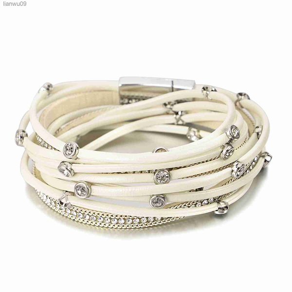 allyes vintage charm crystal beads leather bracelets for women bohemian long chain multilayer wrap bracelet jewelry gifts l230704, Black
allyes vintage charm crystal beads leather bracelets for women bohemian long chain multilayer wrap bracelet jewelry gifts l230704, Black