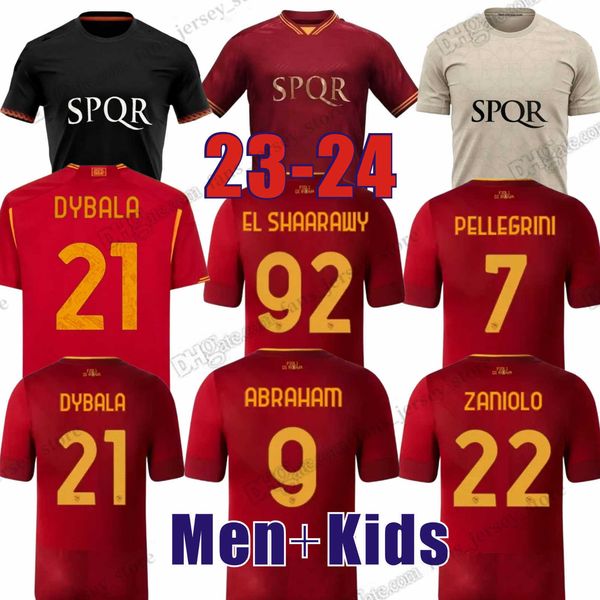 23 24 new season dybala romas soccer jerseys maglia pellegrini belotti celik abraham football jersey mancini kumbulla men kids kit el shaara, Black;yellow
23 24 new season dybala romas soccer jerseys maglia pellegrini belotti celik abraham football jersey mancini kumbulla men kids kit el shaara, Black;yellow