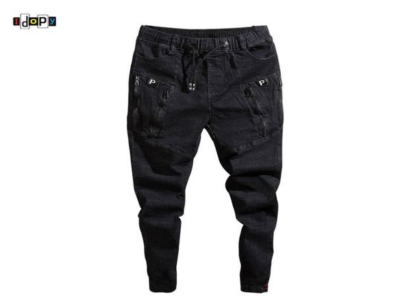 idopy fashion mens trend stretchy harem jeans drawstring comfy ripped distressed patchwork cuffed denim joggers for male5802583, Blue
idopy fashion mens trend stretchy harem jeans drawstring comfy ripped distressed patchwork cuffed denim joggers for male5802583, Blue