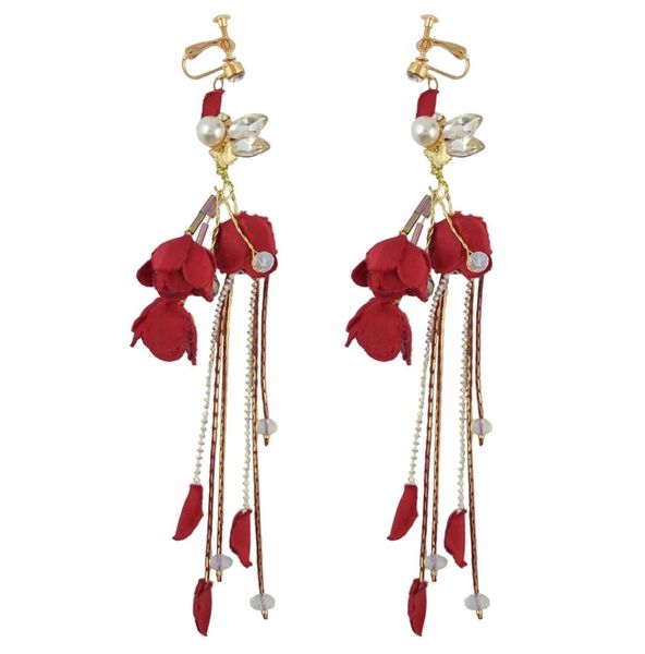fashion tassels alloy red cloth flower crystal faux pearl statement drop dangle earrings clip women039s engagement gift6476729, Silver
fashion tassels alloy red cloth flower crystal faux pearl statement drop dangle earrings clip women039s engagement gift6476729, Silver