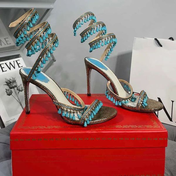 2023 sandals twining womens shoes sandal luxury designer crystal lamp pendant rhinestone foot ring high heeled narrow band 10cm heel rene, Black
2023 sandals twining womens shoes sandal luxury designer crystal lamp pendant rhinestone foot ring high heeled narrow band 10cm heel rene, Black