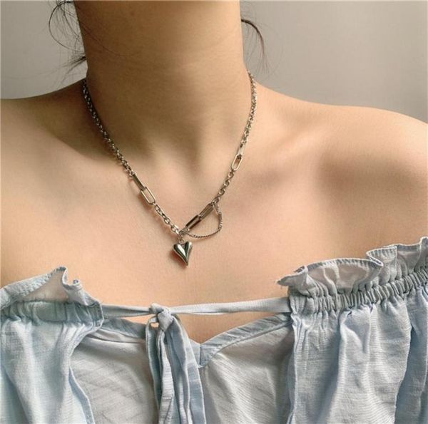korean version east gate isn wind titanium steel necklace women039s niche design exquisite love pendant collar chain does not f7615500, Silver
korean version east gate isn wind titanium steel necklace women039s niche design exquisite love pendant collar chain does not f7615500, Silver