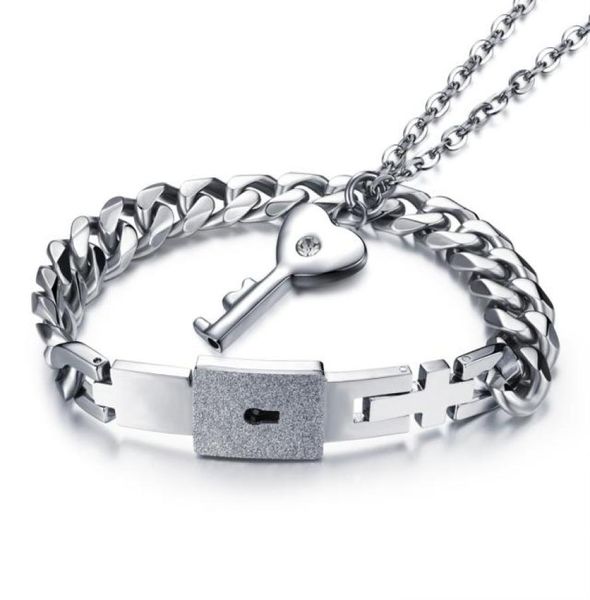 pure titanium lover039s jewelry open heart lock bracelet key pendants necklace bracelets couples jewelry sets valentine0398289900, Silver
pure titanium lover039s jewelry open heart lock bracelet key pendants necklace bracelets couples jewelry sets valentine0398289900, Silver