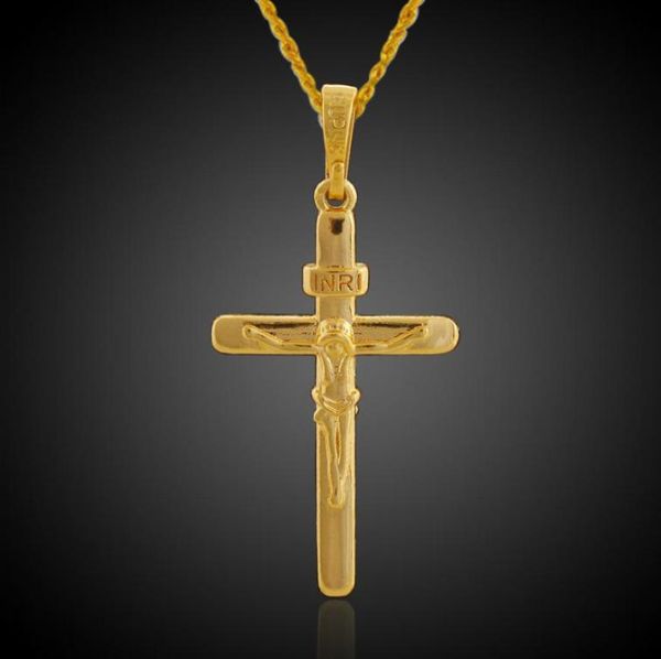 classic jewelry jesus cross pendant 18k yellow gold filled crucifix pendant chain9539439, Silver
classic jewelry jesus cross pendant 18k yellow gold filled crucifix pendant chain9539439, Silver