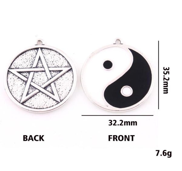 doublesided yin yang pentacle reversible pendant double colour pentagram religious jewelry for men and women2117966, Silver
doublesided yin yang pentacle reversible pendant double colour pentagram religious jewelry for men and women2117966, Silver