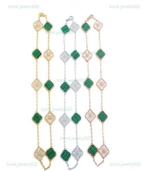 luxury 10 flower crystal choker classic fourleaf clover necklace designer jewelry natural stone 18k gold plated neck6666431, Golden;silver
luxury 10 flower crystal choker classic fourleaf clover necklace designer jewelry natural stone 18k gold plated neck6666431, Golden;silver