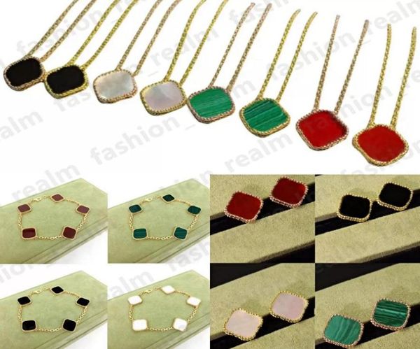 four leaf clover necklace designer jewelry set pendant necklaces bracelets stud earring 18k gold silver mother pearl agate flower 9455518
four leaf clover necklace designer jewelry set pendant necklaces bracelets stud earring 18k gold silver mother pearl agate flower 9455518
