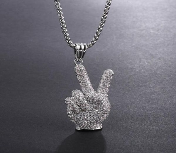 hip hop full a cz stone paved bling ice out victory gesture pendants necklace for men rapper jewelry silver color1852362
hip hop full a cz stone paved bling ice out victory gesture pendants necklace for men rapper jewelry silver color1852362