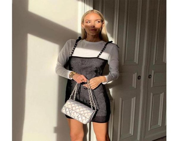 fashion summer short sleeve two pieces set mini dress women white long tshirt with black hollow out knitted straps dresses4435909
fashion summer short sleeve two pieces set mini dress women white long tshirt with black hollow out knitted straps dresses4435909