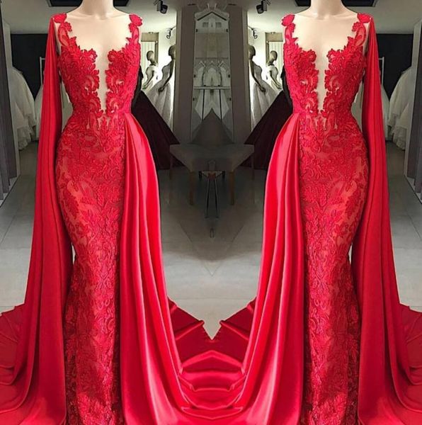 2019 new fashion sheer neck red lace mermaid prom dresses with cape sleeveless appliqued formal dresses evening wear floor length 2856633, Black
2019 new fashion sheer neck red lace mermaid prom dresses with cape sleeveless appliqued formal dresses evening wear floor length 2856633, Black