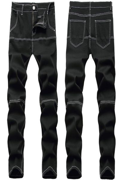 men039s jeans man black slim stretch denim spliced patchwork contrast color pants streetwear trousers fashion clothing3298185, Blue
men039s jeans man black slim stretch denim spliced patchwork contrast color pants streetwear trousers fashion clothing3298185, Blue