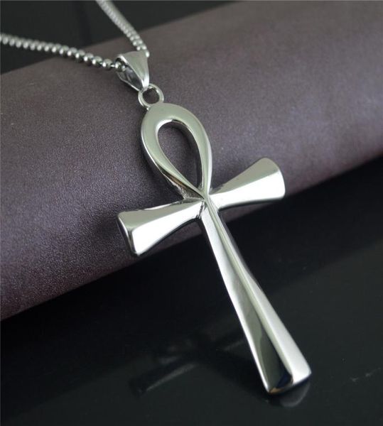 new foreign trade fashion accessories simple glossy ancient egypt cross titanium steel pendant necklace hanging ornaments stn8316319054, Silver
new foreign trade fashion accessories simple glossy ancient egypt cross titanium steel pendant necklace hanging ornaments stn8316319054, Silver