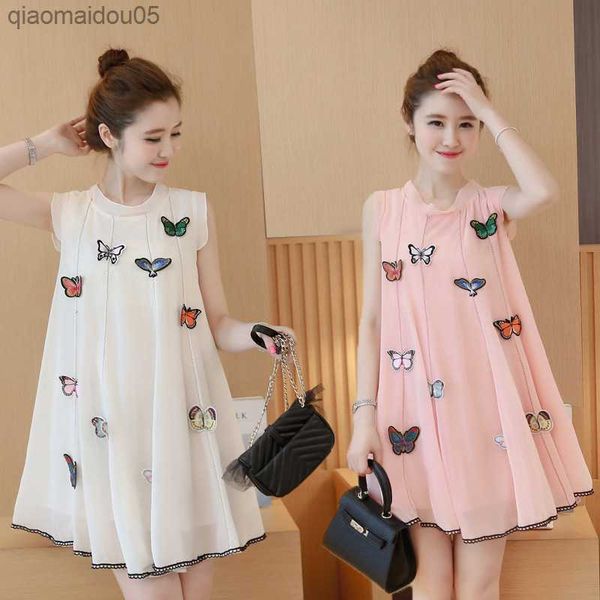 2022 fashion big size maternity dress chiffon white pink solid a-line butterfly pregnant women dress summer maternity clothes l230712
2022 fashion big size maternity dress chiffon white pink solid a-line butterfly pregnant women dress summer maternity clothes l230712