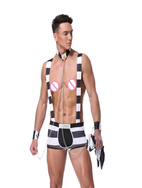 striped men prisoner costume halloween cosplay uniform lingerie set suspender boxer shorts with hat chain collar wristbands1496402, Black;red
striped men prisoner costume halloween cosplay uniform lingerie set suspender boxer shorts with hat chain collar wristbands1496402, Black;red