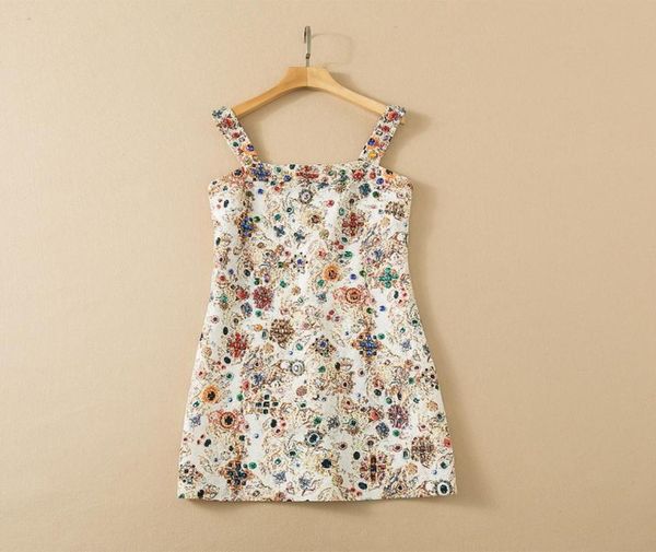 1120 2022 spring summer brand same style dress sleeveless spaghetti strap a line above knee luxury womens clothes flora print sh6920303, Black
1120 2022 spring summer brand same style dress sleeveless spaghetti strap a line above knee luxury womens clothes flora print sh6920303, Black