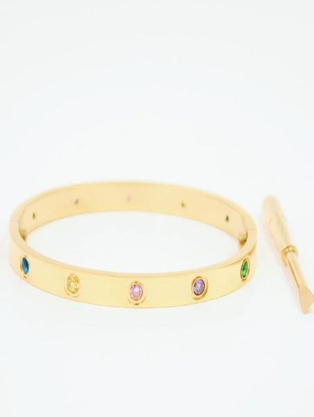 brand luxury cuff love bracelets bangles multicolor ten zircon inlaid gold fashion party classic style couple bracelet7768132, White
brand luxury cuff love bracelets bangles multicolor ten zircon inlaid gold fashion party classic style couple bracelet7768132, White