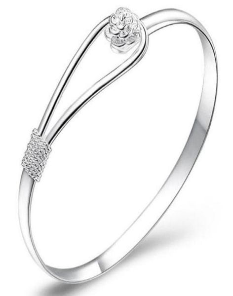 20 off30 sterling silver bangle bracelet with flower good crystal silver color ship6812771, Black
20 off30 sterling silver bangle bracelet with flower good crystal silver color ship6812771, Black