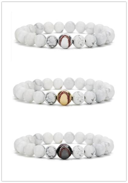 copper baseball ball charms bracelet 8mm white turquoise stone beads bracelet elastic strand friendship wristband jewelry9817193, Golden;silver
copper baseball ball charms bracelet 8mm white turquoise stone beads bracelet elastic strand friendship wristband jewelry9817193, Golden;silver