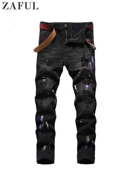 men's jeans ripped jean for men y2k solid midwaist denim dark wash paint splatter long pants streetwear zipper straight trouser 230711, Blue
men's jeans ripped jean for men y2k solid midwaist denim dark wash paint splatter long pants streetwear zipper straight trouser 230711, Blue