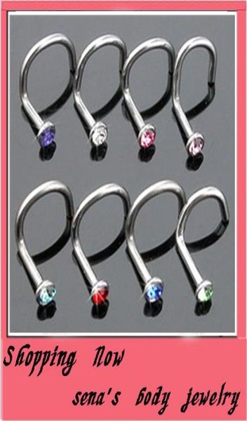 18 gauge nose stud with gem nose ring body jewelry body piercing jewelry mixing color9341752, Silver
18 gauge nose stud with gem nose ring body jewelry body piercing jewelry mixing color9341752, Silver