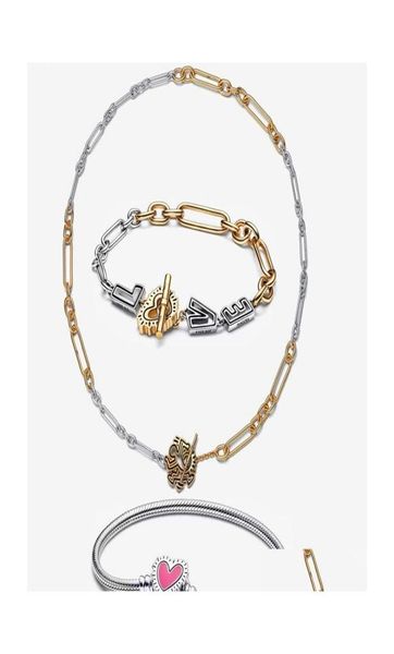 charm bracelets s925 love t buckle twocolor necklace original fit p jewelry women gift drop delivery dhlrq2907434, Golden;silver
charm bracelets s925 love t buckle twocolor necklace original fit p jewelry women gift drop delivery dhlrq2907434, Golden;silver