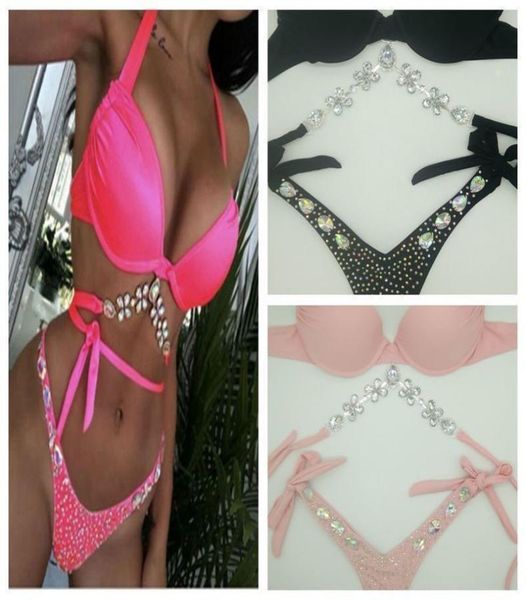 vacation pink bikini set diamond swimwear bandage bathing suit bling s beachwear maillot swim y2004157983771, White;black
vacation pink bikini set diamond swimwear bandage bathing suit bling s beachwear maillot swim y2004157983771, White;black