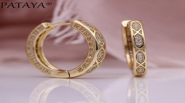 pataya new 585 rose gold circle drop earrings women wedding jewelry white round natural zircon luxury fashion retro grid 4959470, Golden
pataya new 585 rose gold circle drop earrings women wedding jewelry white round natural zircon luxury fashion retro grid 4959470, Golden