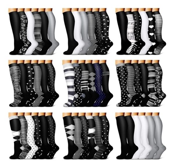 5 6 pairs men and women compression socks circulation recovery varicose veins nursing travel running hiking sports 2205184107413, Black
5 6 pairs men and women compression socks circulation recovery varicose veins nursing travel running hiking sports 2205184107413, Black