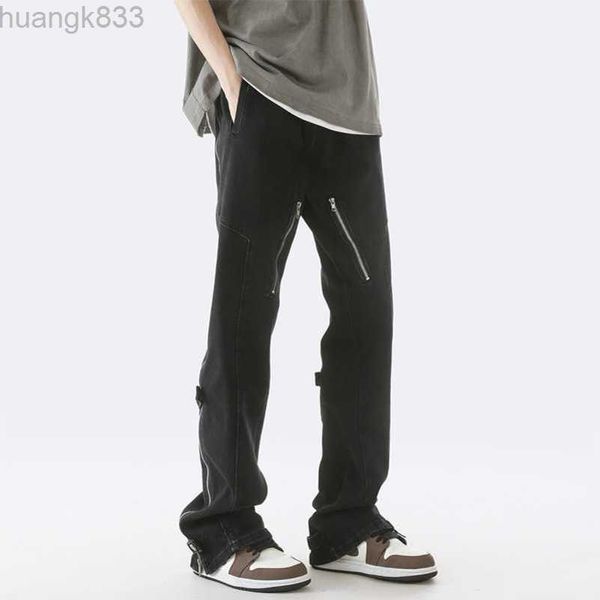 jeans for menvibe american style micro flared jeans, men's spring and autumn hiphop, high street ruffian, handsome zippered pants, tren, Blue
jeans for menvibe american style micro flared jeans, men's spring and autumn hiphop, high street ruffian, handsome zippered pants, tren, Blue