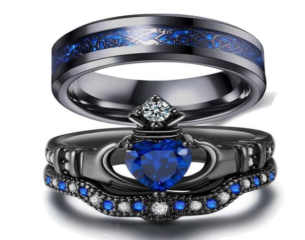 couple rings men039s 316l stainless steel dragon pattern ring and women039s black gold filled 6mm blue sapphire wedding ri2460152, Silver
couple rings men039s 316l stainless steel dragon pattern ring and women039s black gold filled 6mm blue sapphire wedding ri2460152, Silver