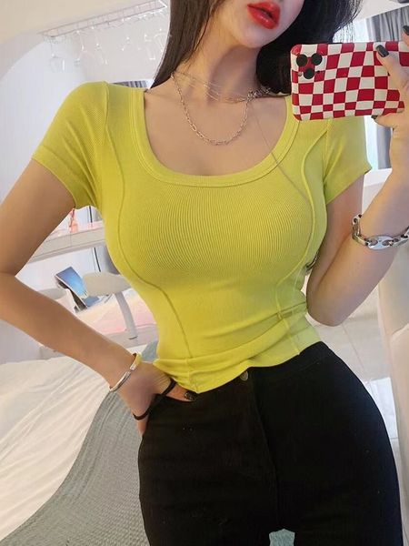 women's t-shirt oumengka y2k cute crop rugged vintage ribbed knitted t-shirt women's skin contrast decal prep girls' t-shirt, White
women's t-shirt oumengka y2k cute crop rugged vintage ribbed knitted t-shirt women's skin contrast decal prep girls' t-shirt, White