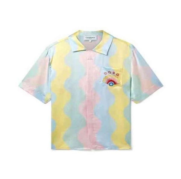 casablanc shirts 22ss cream neon rainbow dream silk hawaiian short sleeve shirt designer men and women tshirts 2730029, White;black
casablanc shirts 22ss cream neon rainbow dream silk hawaiian short sleeve shirt designer men and women tshirts 2730029, White;black