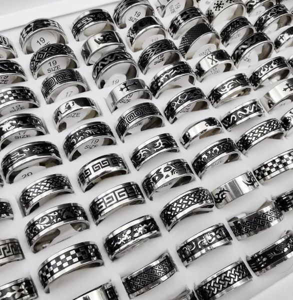 50 pcslot vintage retro style stainless steel rings for men and women fashion round punk rings gift accessories whole5746132, Silver
50 pcslot vintage retro style stainless steel rings for men and women fashion round punk rings gift accessories whole5746132, Silver