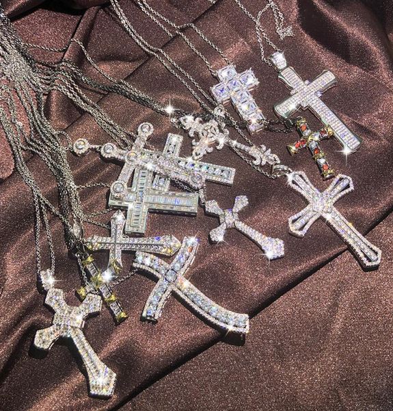fashion mens luxury cross necklace hip hop jewelry silver white diamond gemstones pendant women necklaces4957724
fashion mens luxury cross necklace hip hop jewelry silver white diamond gemstones pendant women necklaces4957724