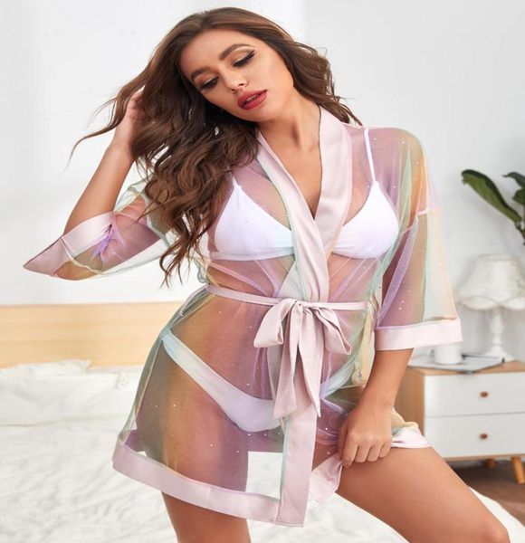 women039s sleepwear women lingerie rainbow mesh sheer see through half sleeve feather dress nightwear robe night gown robe5397280, Black;red
women039s sleepwear women lingerie rainbow mesh sheer see through half sleeve feather dress nightwear robe night gown robe5397280, Black;red
