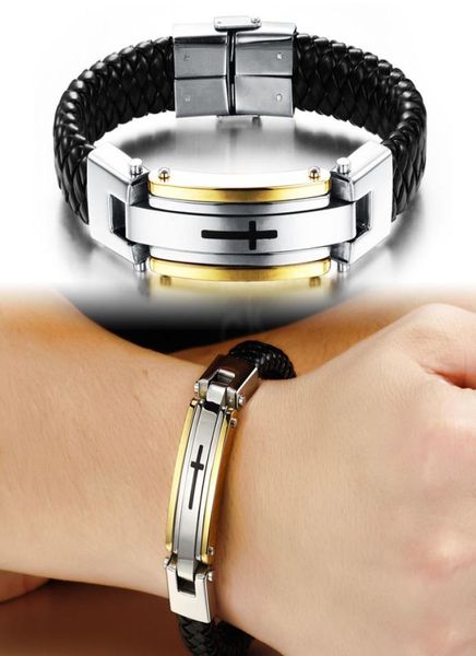 fashion titanium steel genuine leather charm bracelets for women retro simple cross chain bangle designer luxury jewelry mens gold5632670, Golden;silver
fashion titanium steel genuine leather charm bracelets for women retro simple cross chain bangle designer luxury jewelry mens gold5632670, Golden;silver