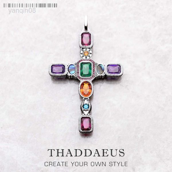 pendant necklaces pendant colourful cross 2022 brand new fine jewelry europe talisman 925 sterling silver vintage gift for women hkd230712
pendant necklaces pendant colourful cross 2022 brand new fine jewelry europe talisman 925 sterling silver vintage gift for women hkd230712