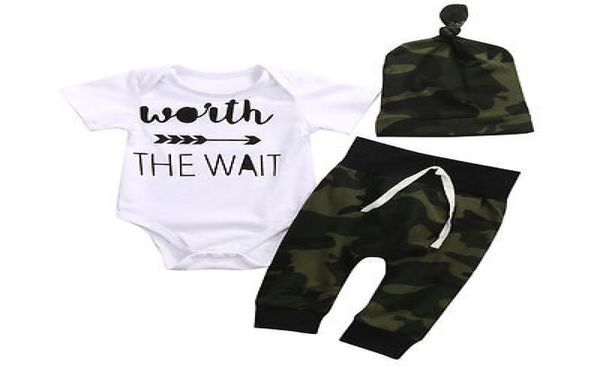 2019 infant newborn baby boy girls cotton short sleeve letter romper jumpsuit playsuit with camouflage hat pants 3pcs clothes set 6934388, White
2019 infant newborn baby boy girls cotton short sleeve letter romper jumpsuit playsuit with camouflage hat pants 3pcs clothes set 6934388, White