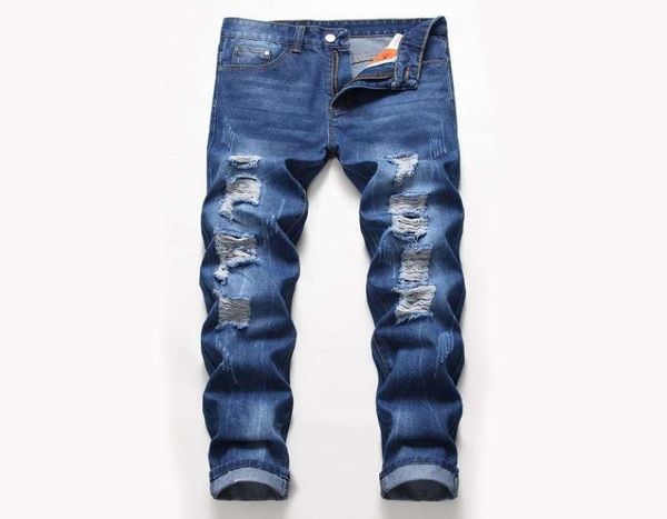 men hole slim straight pleated biker male denim casual pants mens jeans5858306, Blue
men hole slim straight pleated biker male denim casual pants mens jeans5858306, Blue