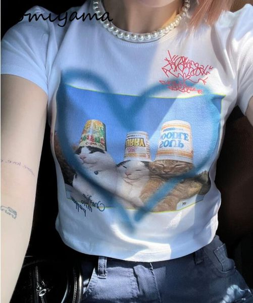 women's t-shirt komiyama cat heart print y2k apparel irregular tie dye women's kawaii o-neck short sleeve t-shirt summer casual t-, White
women's t-shirt komiyama cat heart print y2k apparel irregular tie dye women's kawaii o-neck short sleeve t-shirt summer casual t-, White