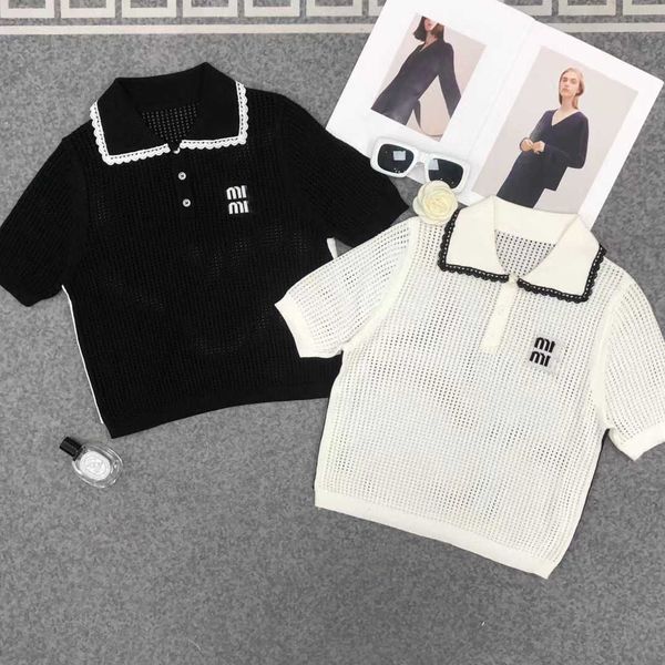 summer women sweater letter embroidery polo shirt miu designer tshirt womens polos sweaters casual lapel short sleeve sweatshirt
summer women sweater letter embroidery polo shirt miu designer tshirt womens polos sweaters casual lapel short sleeve sweatshirt