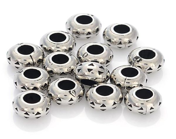 300 pcs 6x10mm acrylic antique silver plated ccb large hole beads for women diy charm bracelet bangle jewelry making accessories7907095, Black 
300 pcs 6x10mm acrylic antique silver plated ccb large hole beads for women diy charm bracelet bangle jewelry making accessories7907095, Black