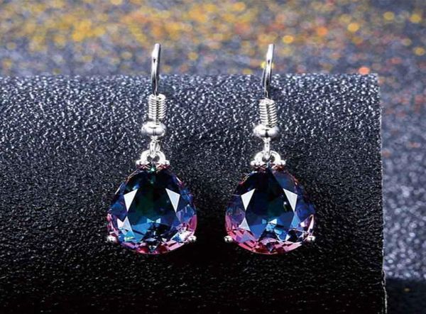 fashion rainbow colorful natural gem dangle earrings ear hook women jewelry7253566, Silver 
fashion rainbow colorful natural gem dangle earrings ear hook women jewelry7253566, Silver